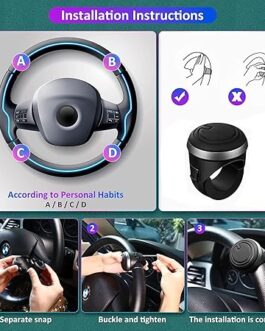 Metal Car Power Handle Spinner Steering Wheel Knob for All Vehicles Universal Driving Helper Booster